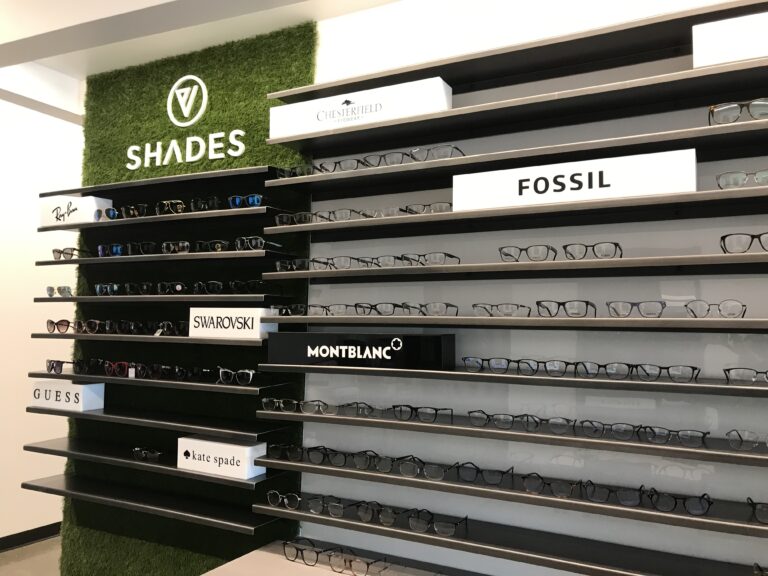 decorated Wall display for Sunglasses and Glasses